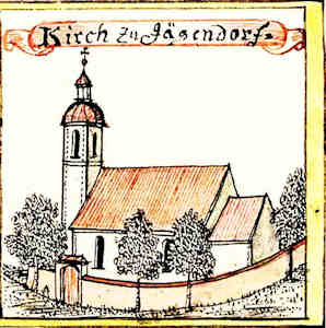 Kirch zu Jgendorf - Koci, widok oglny